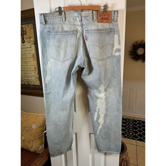 LEVIS Mens Premium Big E Hi-Ball ROLL Jeans Stretch Denim Tapered Camo Shred 42 - Picture 13 of 16